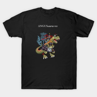 Clanosaurus Rex ANGUSsaurus rex Plaid ANGUS Family Tartan T-Shirt